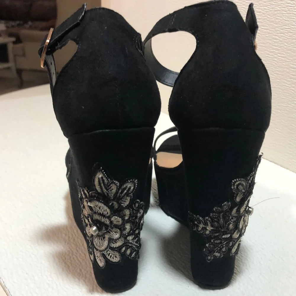 Bamboo black women’s‎ shoes Sz 9